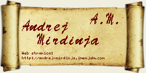 Andrej Mirdinja vizit kartica